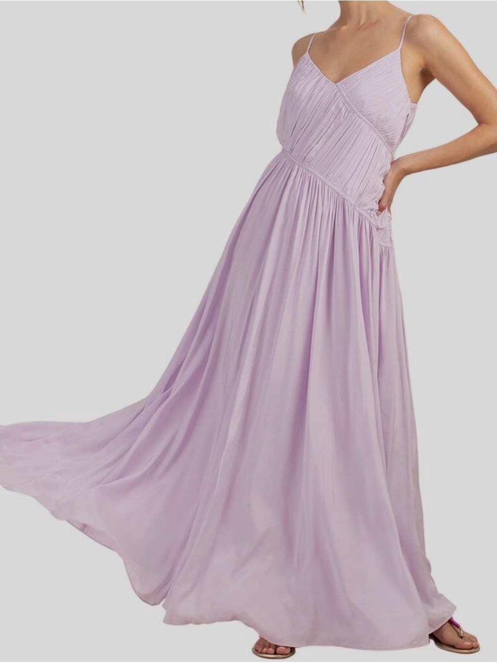 Trina Turk Women's Purple Asymmetrical Cherry Grove Maxi Dress